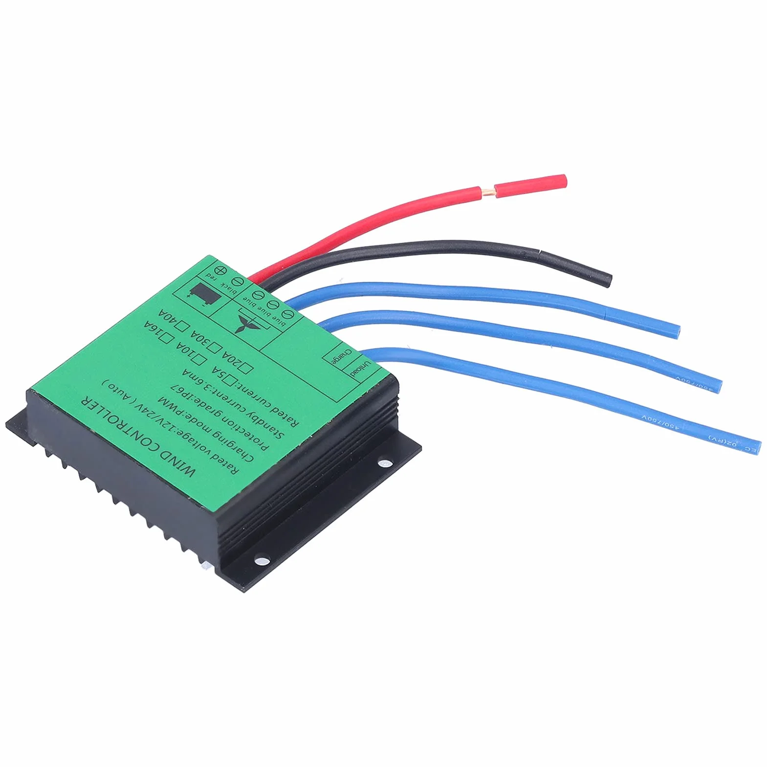 Regulator ładowania generatora wiatrowego Regulator ładowania PWM 100W-400W 12V/24V IP67 Wodoodporny automatyczny regulator Kontroler energii wiatrowej do systemu turbiny wiatrowej (10A)