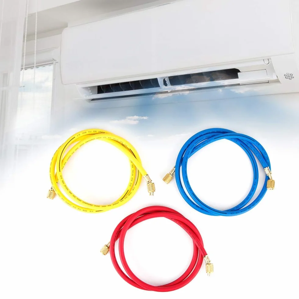 Kältemittel-Füllschläuche 1/4 Zoll 600psi 1,5m Druck Klimaanlage
