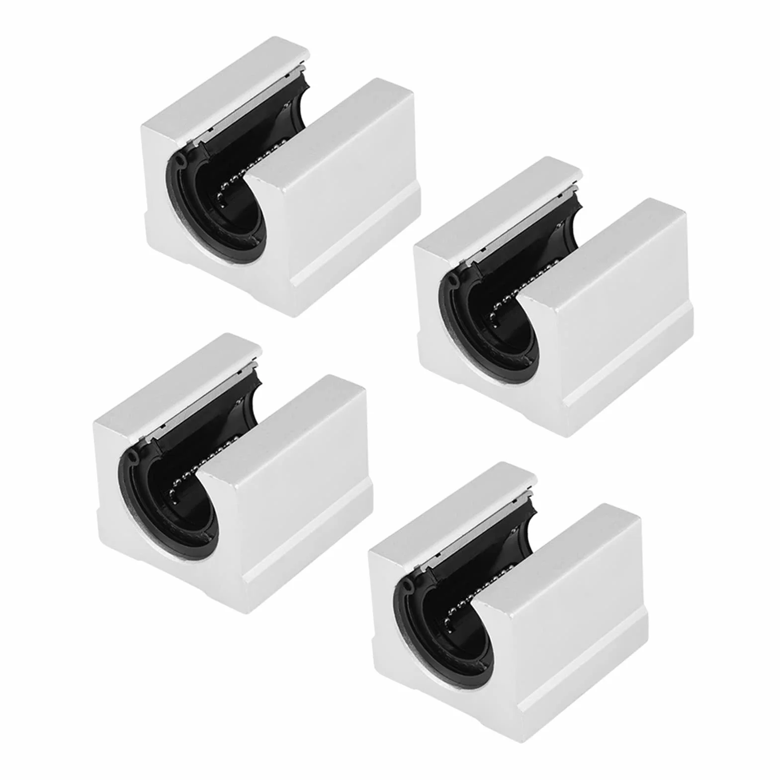 SBR20UU 20mm Aluminiowe Łożysko Liniowe Otwarte Tuleja Ślizgowa CNC 4 Sztuk