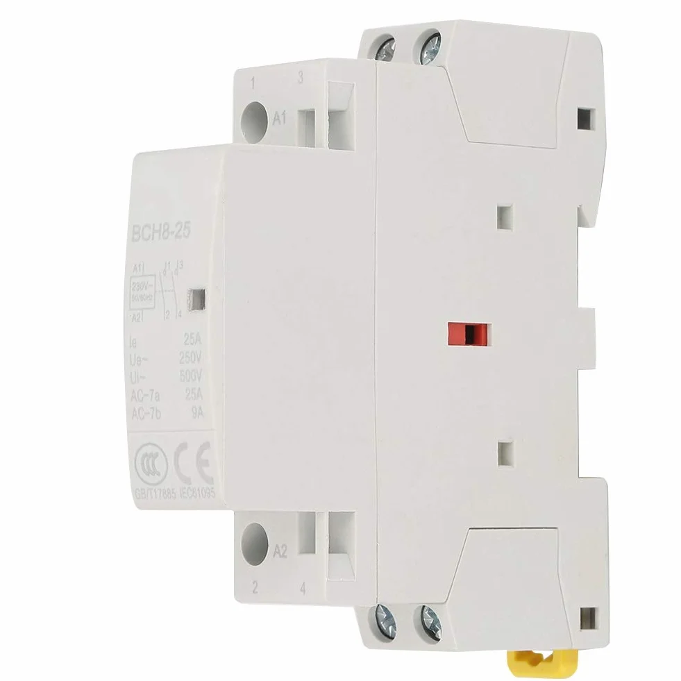 Haushaltss-AC stycznik modułowy 2P 2A 25A 220V / 230V ochrona modułowa, montaż 35-mm w szynie 50/60Hz ochrona automatyzacji, maksymalna częstotliwość włączania/wyłączania 30-krotna/h