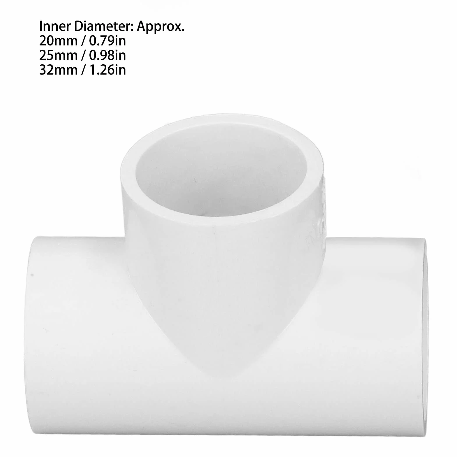 Łącznik rurowy PCW trójdrożny 20 mm 25 mm 32 mm biały do instalacji wodnej