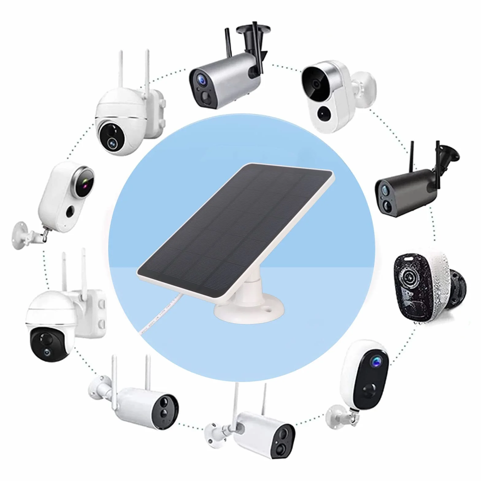 Panel Słoneczny 4W IP65 Do Kamery Bezpieczeństwa Eufycam Essential Spotlight XL Spotlight Biały