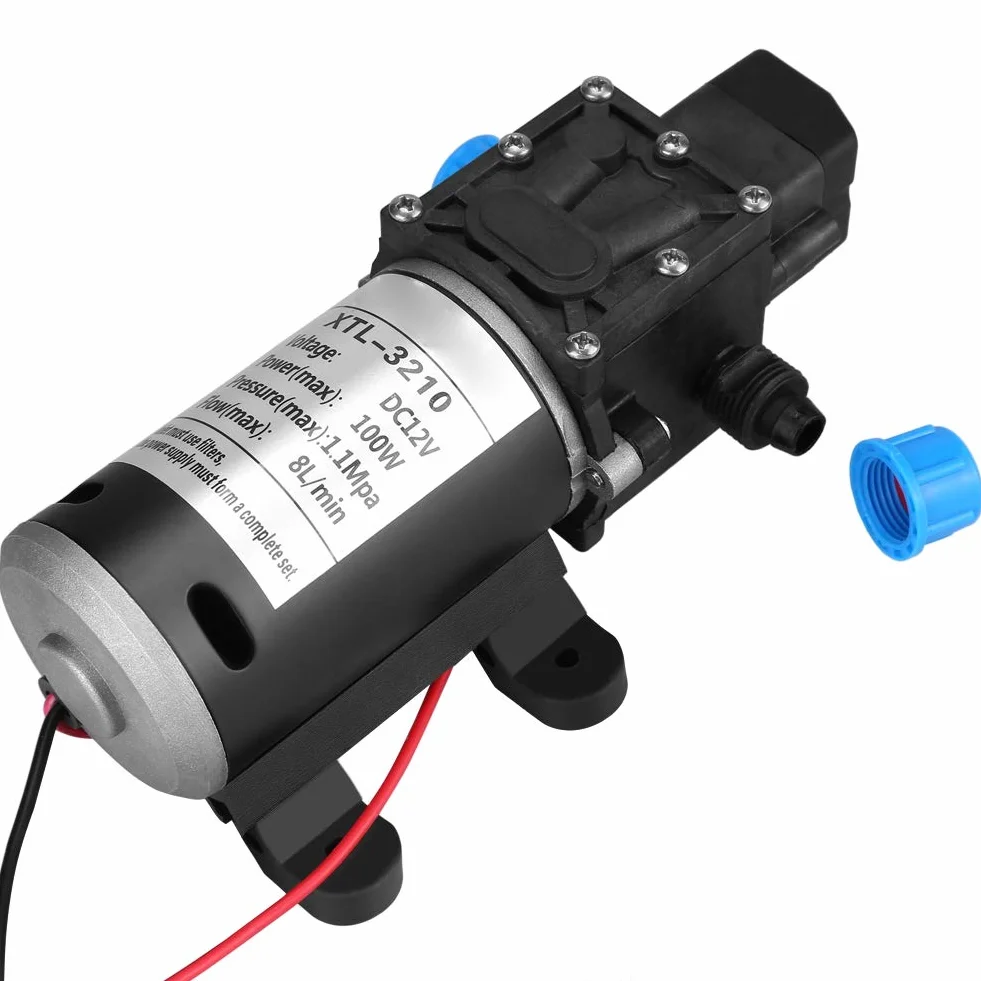 Pompa Wodna 12V DC 100W 8L/Min 160Psi Samozasysająca Membranowa