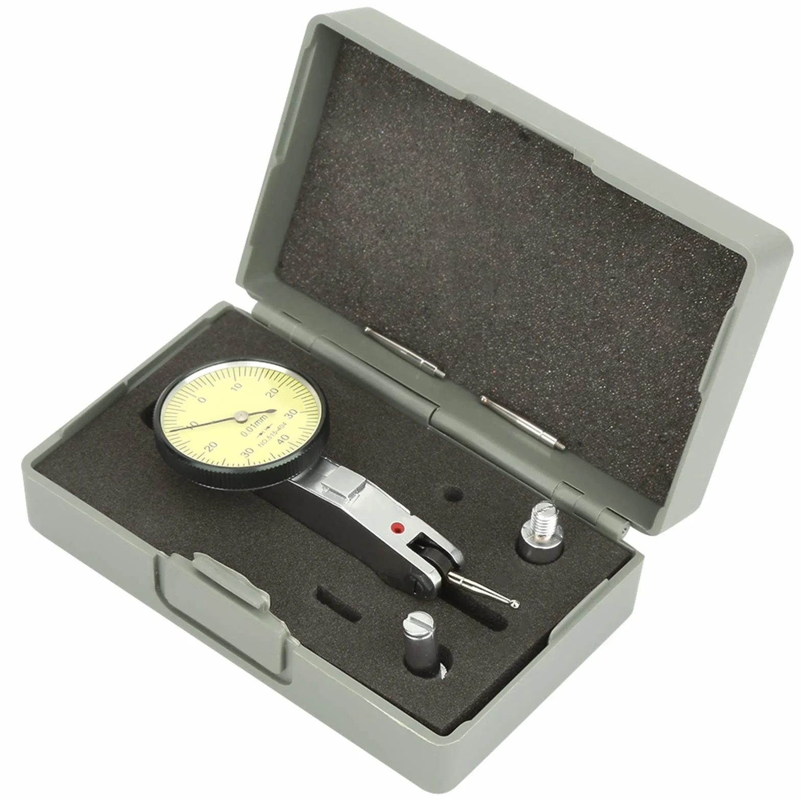 0-40-0 0,01 mm Präzision Wolfram Stahl Messuhr Metrische Schwalbenschwanzschienen Messuhr Messuhr Messuhr Mit 2 Sonden(Wolframstahl)