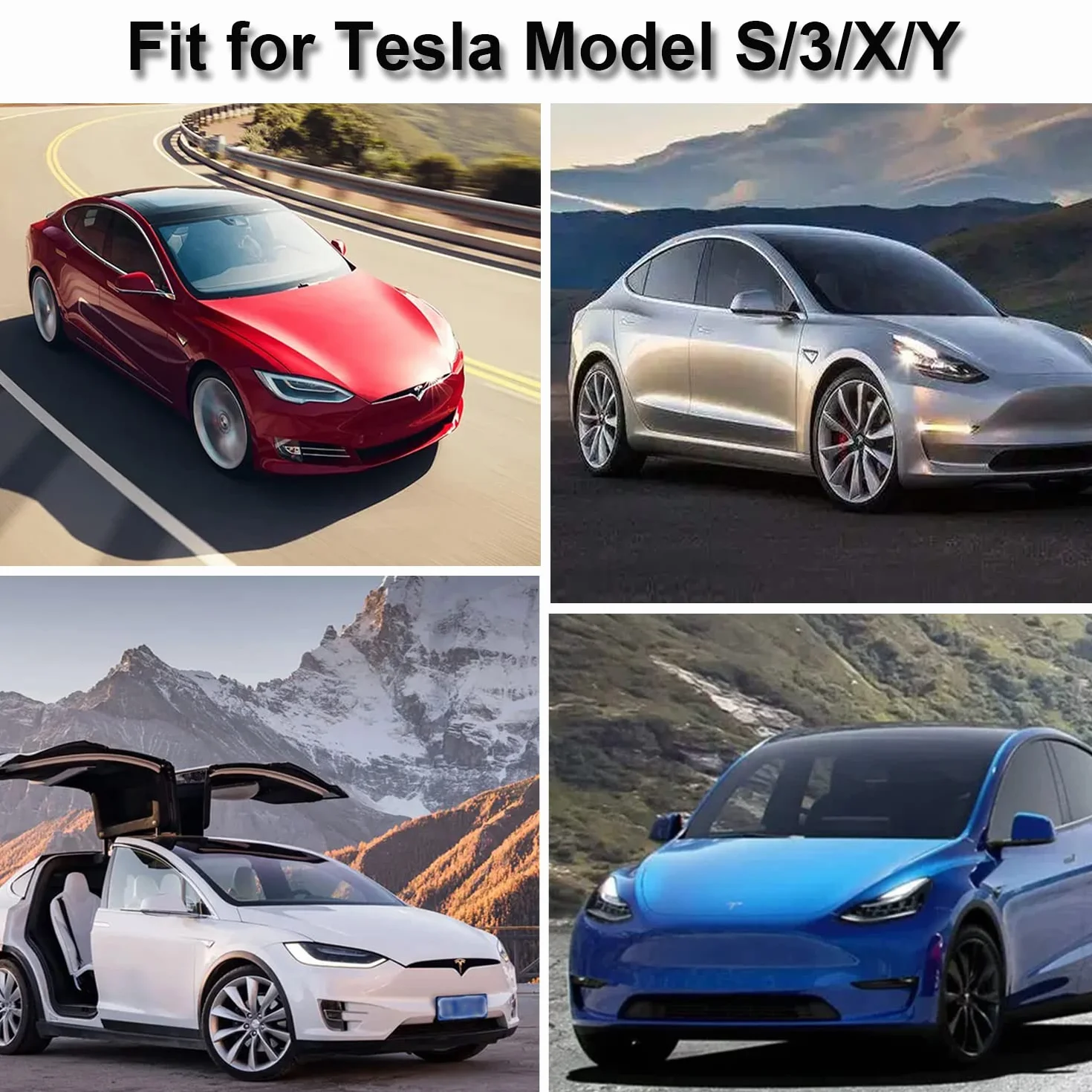 Bowfar 4 sztuki gumowych nakładek na podnośnik samochodowy do Tesla Model 3/Y/X/S Jack Pad, akcesoria z pudełkiem do przechowywania, chroni akumulator Tesla i obudowę