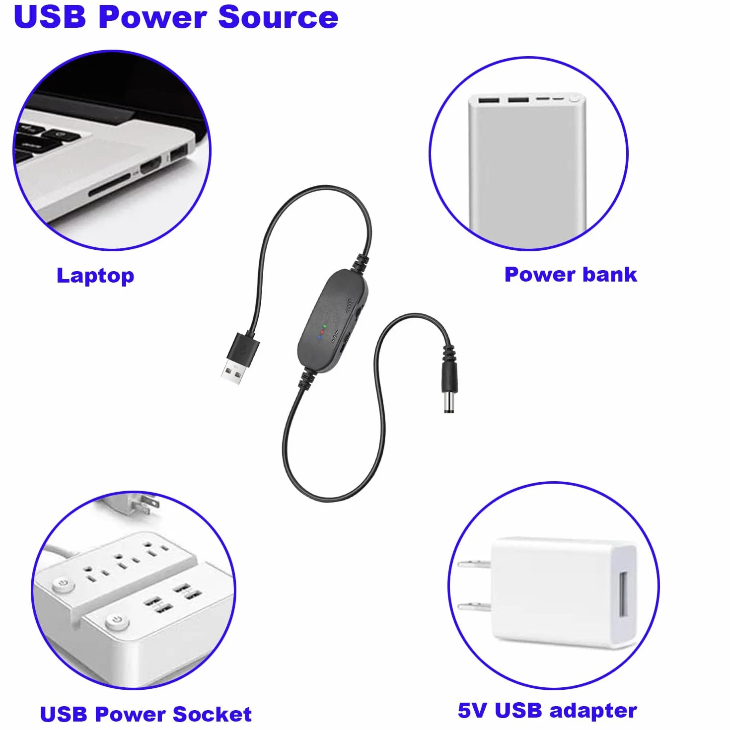 12 V PC regulator prędkości obrotowej, USB DC 5 V Step up do 12 V 2-biegunowy wentylator Speed Controller Governor z kablem 1 do 2 PC Fan Power Adapter