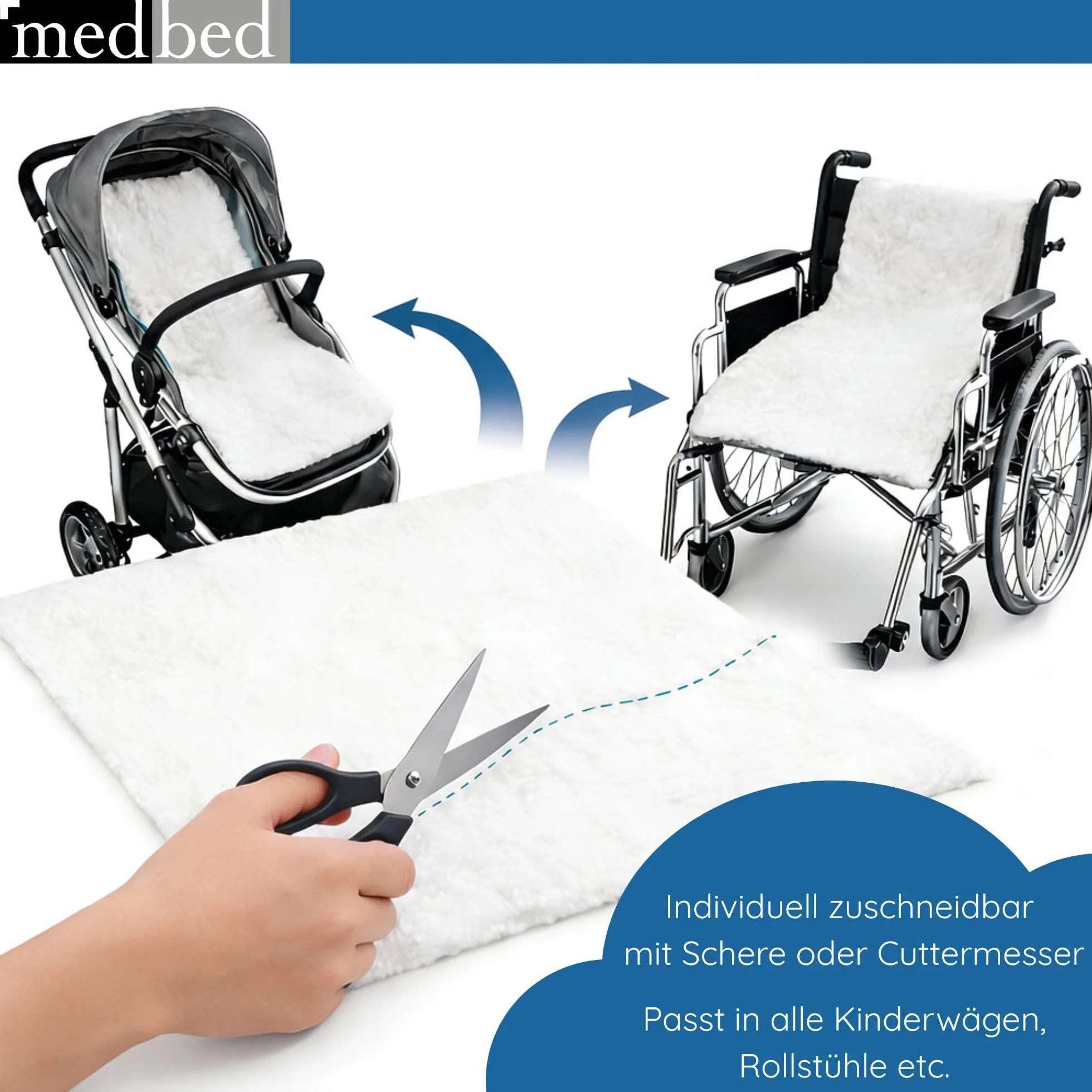 Anti-Dekubitus MedBed Premium – podkładka medyczna do zapobiegania gojeniu się ran (100 x 140 cm)