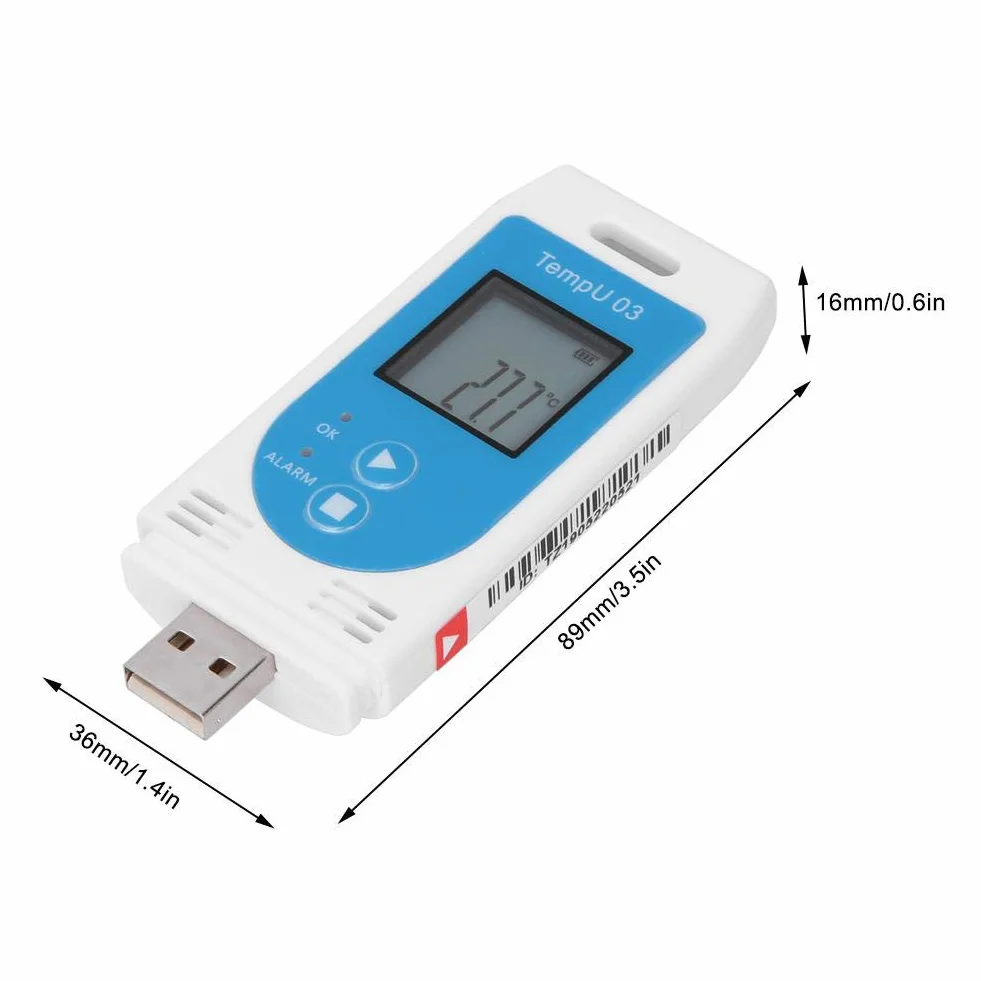 Rejestrator temperatury i wilgotności, LCD Rejestrator temperatury i wilgotności USB Rejestrator danych PDF Rejestrator danych do rejestracji temperatury i wilgotności