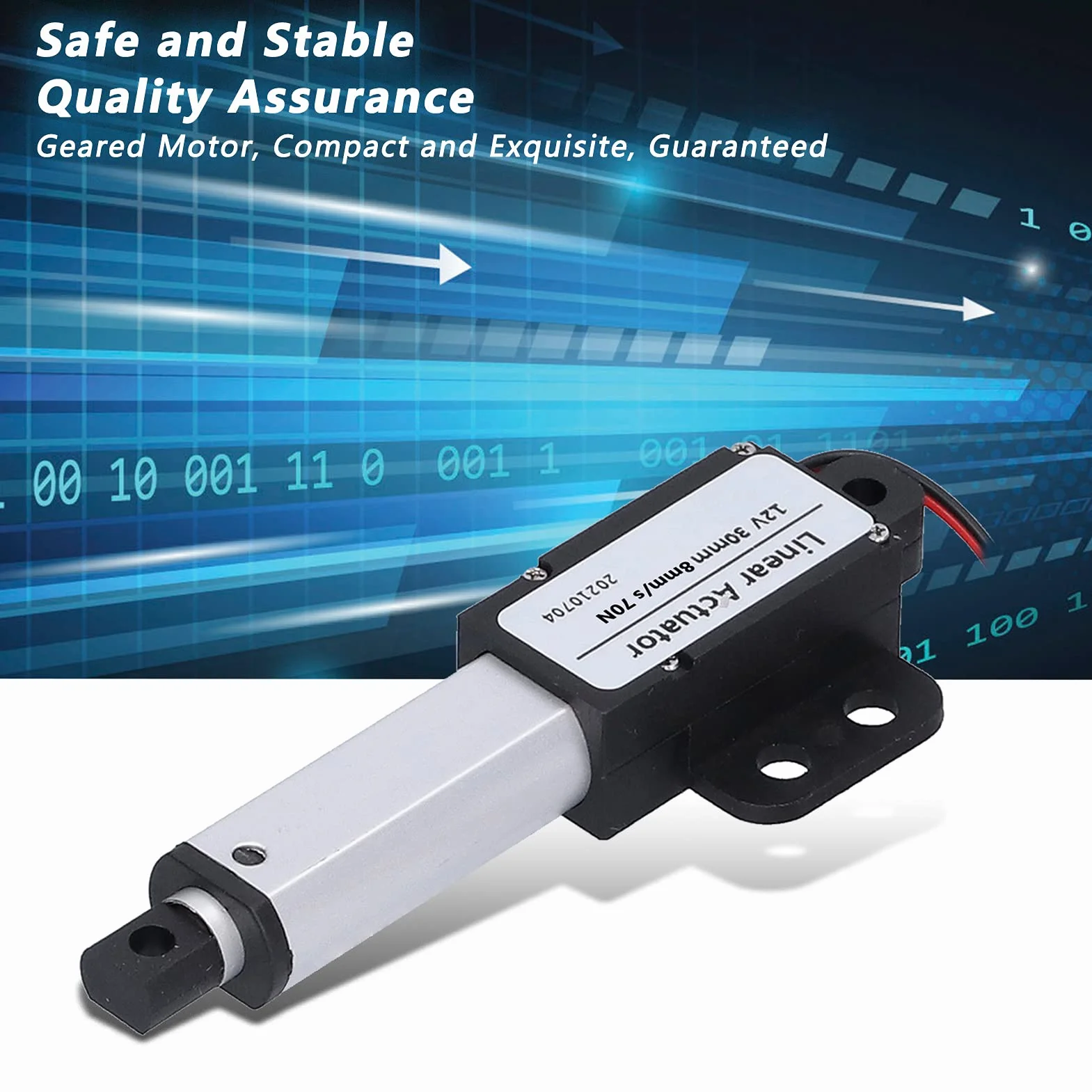Siłownik Liniowy DC 12V 30mm Skok 8mm/s 70N Śruba Typu T Mini Elektryczny