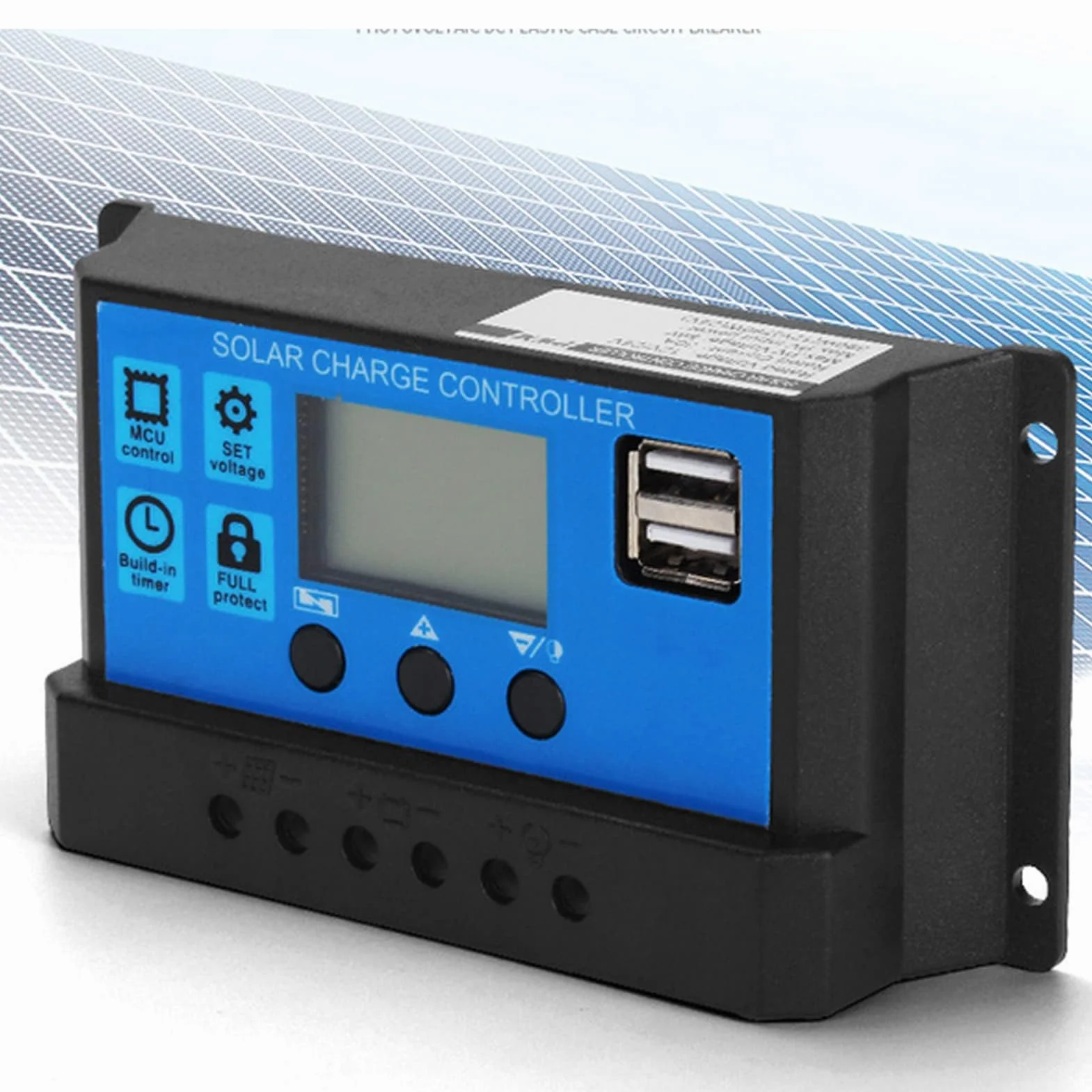 Kontroler ładowania słonecznego, 60A/50A/40A/30A/20A/10A 24 V automatyczna ładowarka słoneczna, kontroler ładowania MPPT, kontroler 12 V, panel PWM do paneli słonecznych (60A)