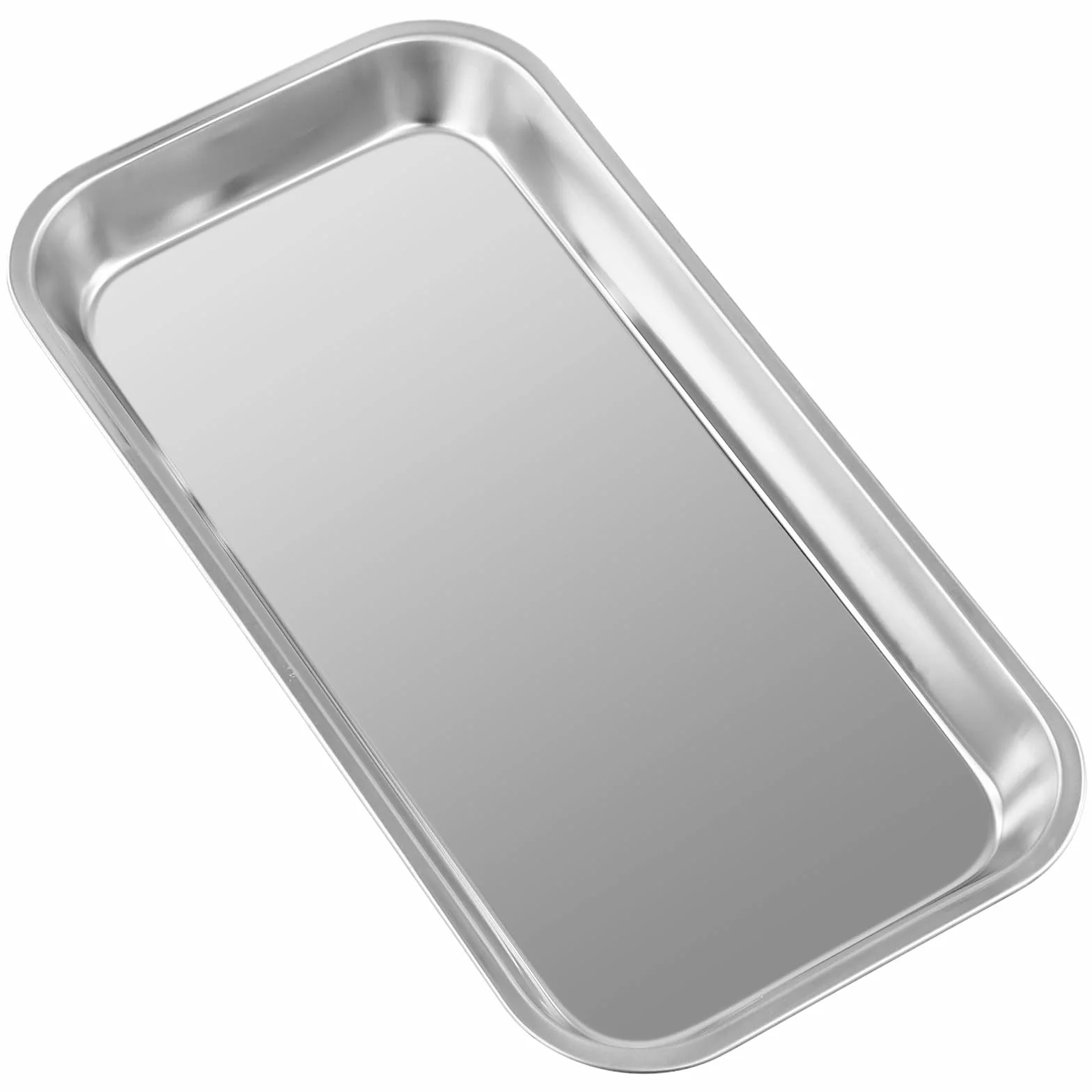 FUNSUEI tace ze stali nierdzewnej prostokątne 22,5 x 12 x 2 cm medyczne laboratoryjne