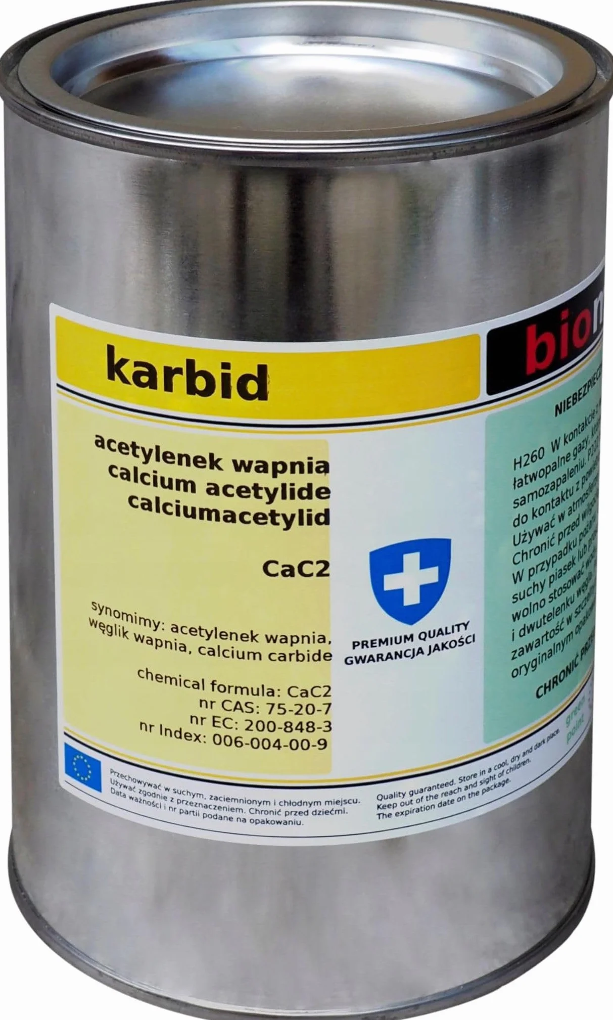 Węglik wapnia 1 kg 7-15 mm BIOMUS