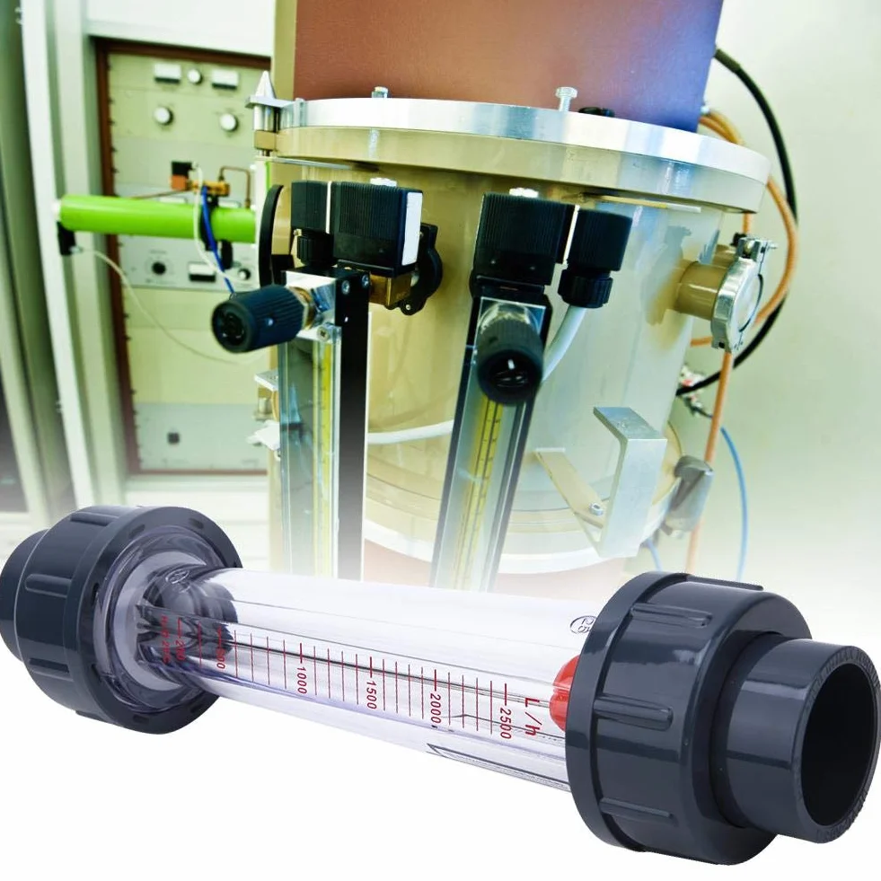 Przepływomierz z tworzywa ABS, płaski otwór z tworzywa sztucznego (średnica wewnętrzna 32 mm), LZS-25 (D) 250~2500 l/h