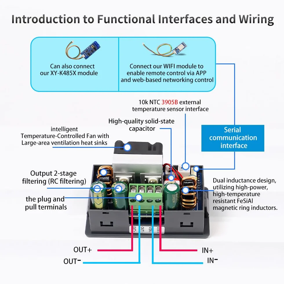 DC regulowany przetwornik Buck-Boost regulator napięcia DC6-36V 120W sterowanie numeryczne napięcie podnoszenia,stałe napięcie stały prąd moduł ładowania solarnego wyświetlacz LCD
