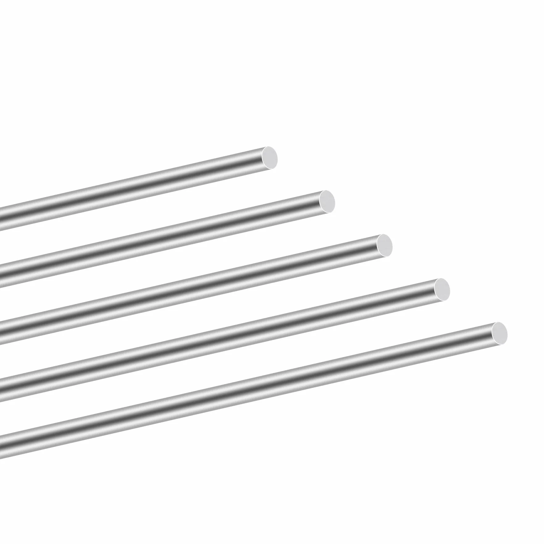 Pręt okrągły ze stali nierdzewnej 304, iMeistek 4 mm x 300 mm, pręty ze stali nierdzewnej, solidny pręt okrągły do modeli samochodów RC, łodzi i innych prac ręcznych DIY (5 sztuk)